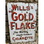 A Wills's "Gold Flake" The World's most famous Cigarette enamel advertising sign, 24 x 36".