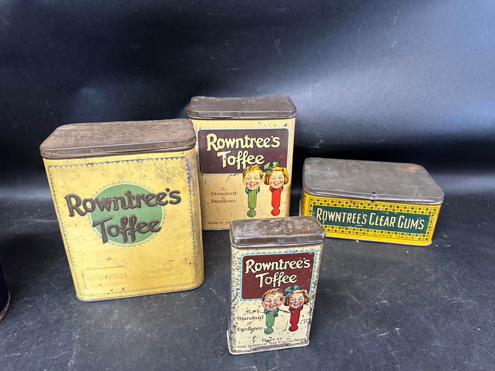 Four Rowntree's confectionery tins: three for Rowntree's Toffee and a Clear Gums Liquorice Tablets - Image 7 of 8