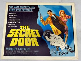 An original 1964 Allied Artists USA film poster for spy film The Secret Door starring Robert Hutton,
