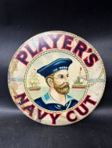 A rare, if not unique, Player's Navy Cut metal advertising sign/plaque, possibly made to decorate