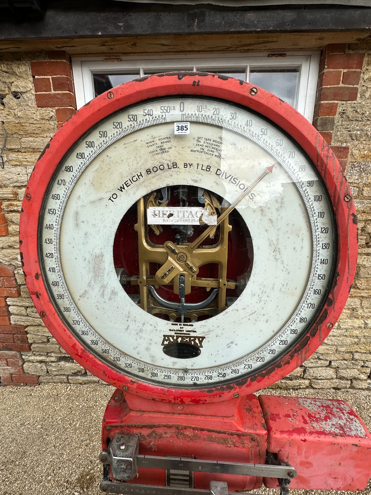 A set of Avery industrial platform weigh scales, by repute from Bitton Railway, will weigh up to - Image 3 of 5