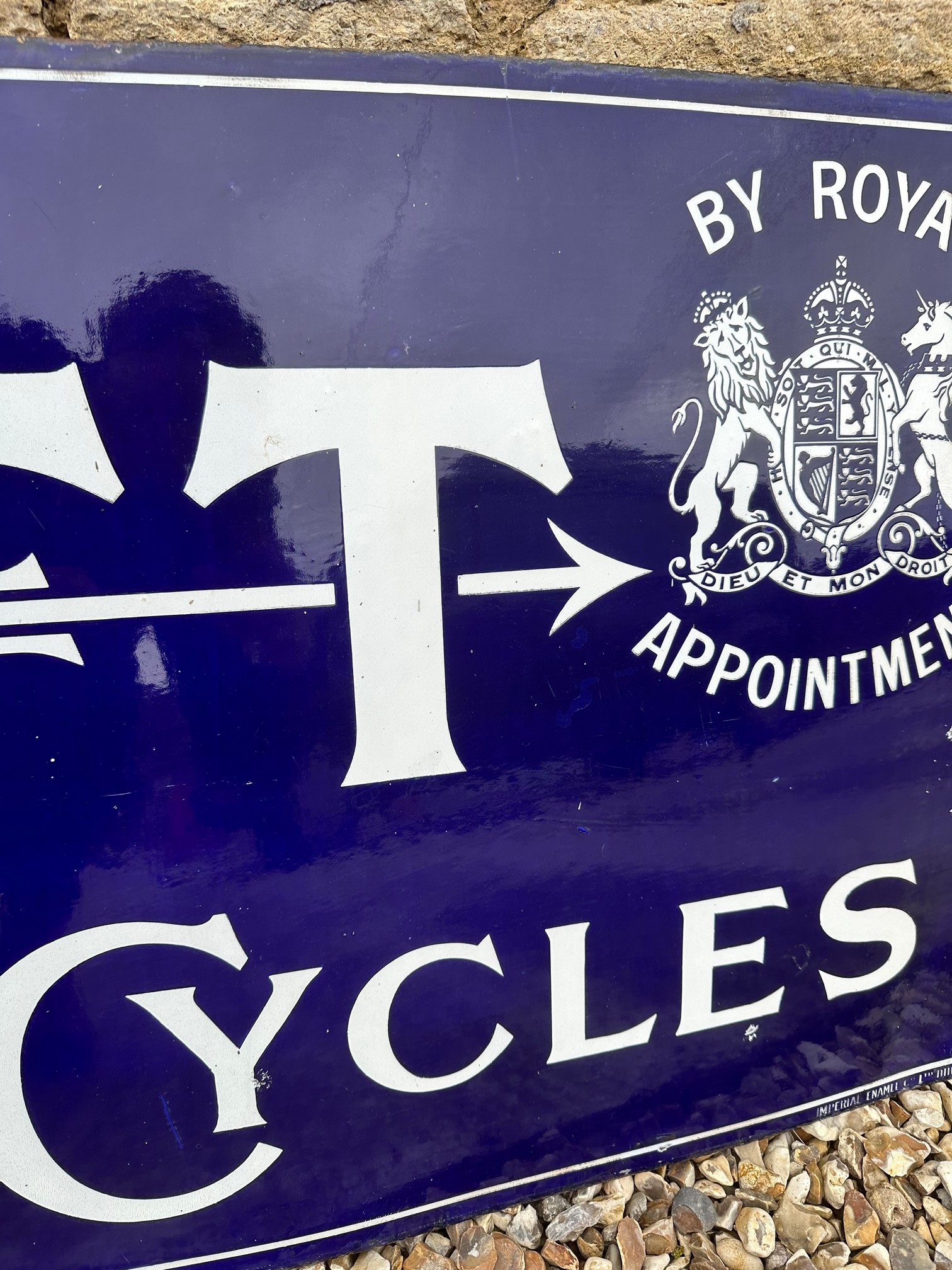 A Ride Swift Cycles - By Royal Appointment large enamel advertising sign by Imperial Enamel Co. Ltd. - Image 5 of 6