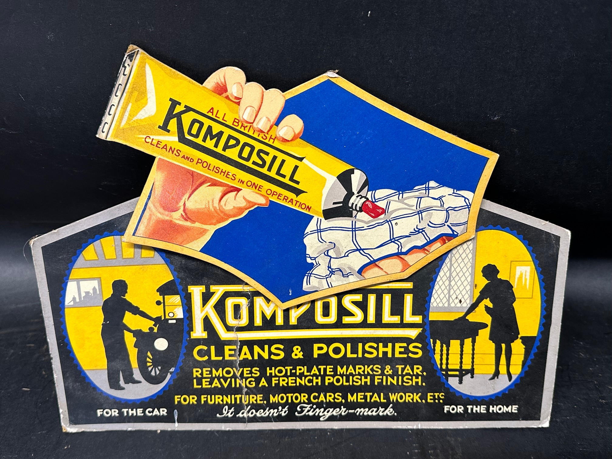 A Komposill 3D showcard - for Furniture, Motor Cars, Metal Work Etc. 'It doesn't Finger-Mark', 14
