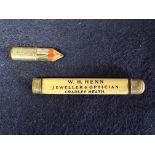 A pencil advertising W.H. Henn Jeweller & Optician, Cradley Heath - Quality & Value in Diamond