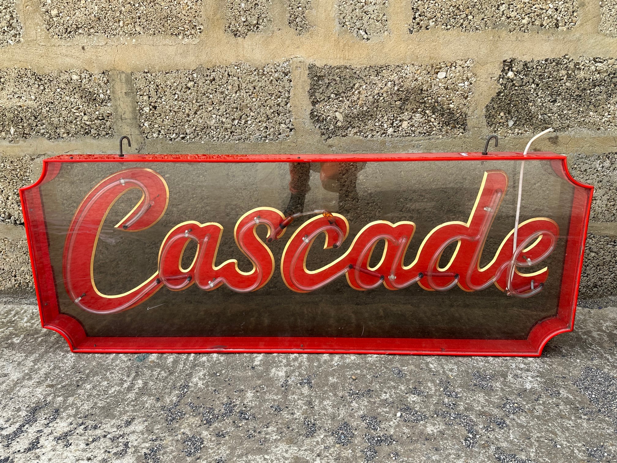 A Cascade lightbox, plastic, 48 1/2 x 18".