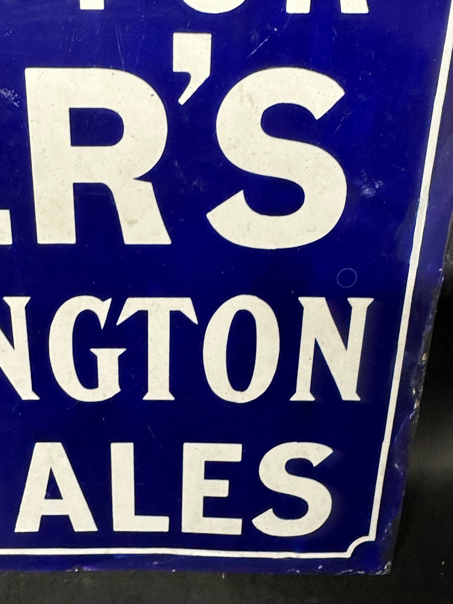 A Palmer's Donnington Pale Ales double sided enamel advertising sign with hanging flange, small - Image 3 of 14