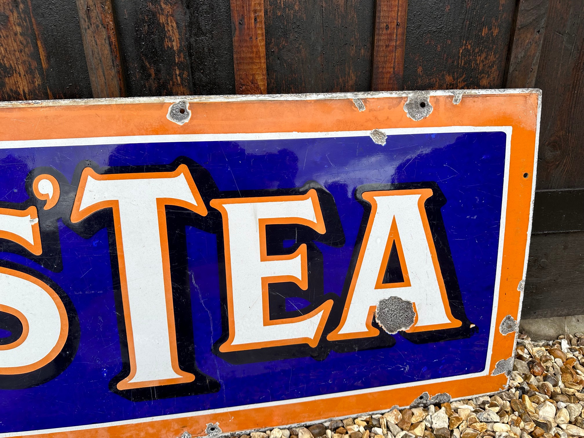 A Lyons' Tea enamel advertising sign, 60 x 18 1/4". - Bild 5 aus 5