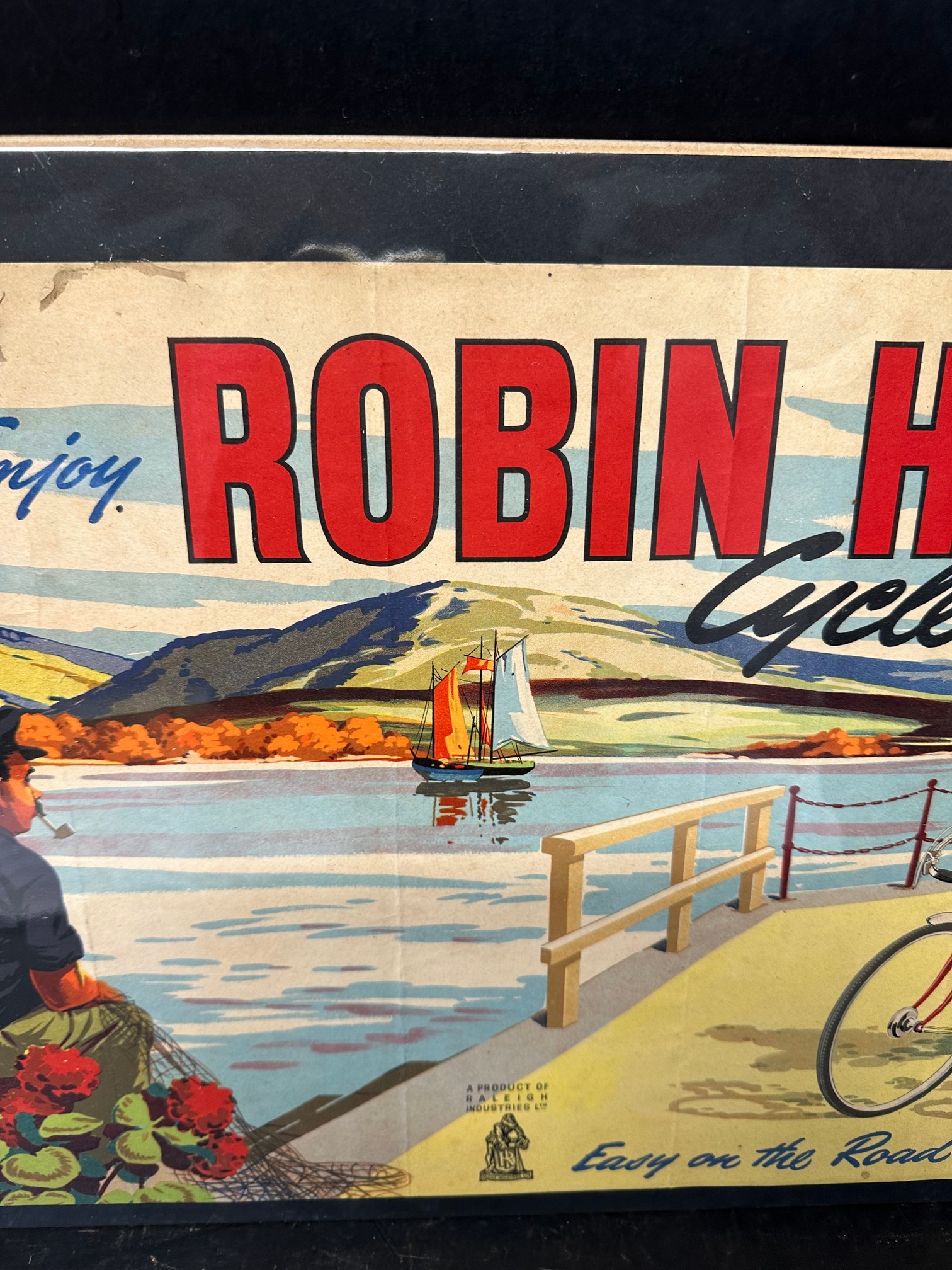 A poster advertising Robin Hood Cycles 'Easy on Road - Light on the Purse', a product of Raleigh - Image 3 of 7