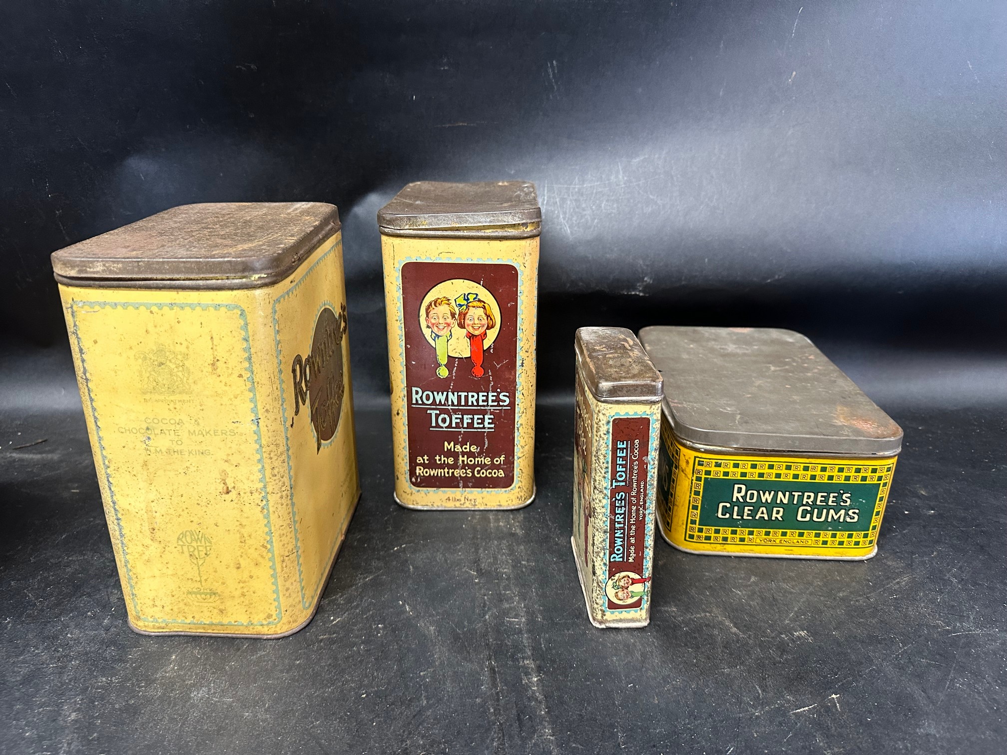 Four Rowntree's confectionery tins: three for Rowntree's Toffee and a Clear Gums Liquorice Tablets - Image 6 of 8