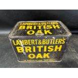 A Lambert & Butler's British Oak in packets and tins only counter box for "British Oak Shag", issued