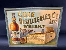 A Cork Distilleries Co. Ltd. Whisky tin advertising sign, in very good condition with hook intact,