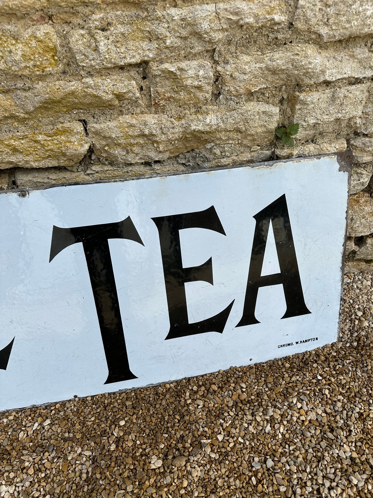 A Mazawattee Tea enamel advertising sign by Chromo W.Hampton, 96 x 18". - Image 6 of 6