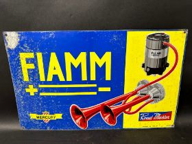 A Famm Road Master Horns Pictorial tin sign made in Italy, 24 1/4" x 15".