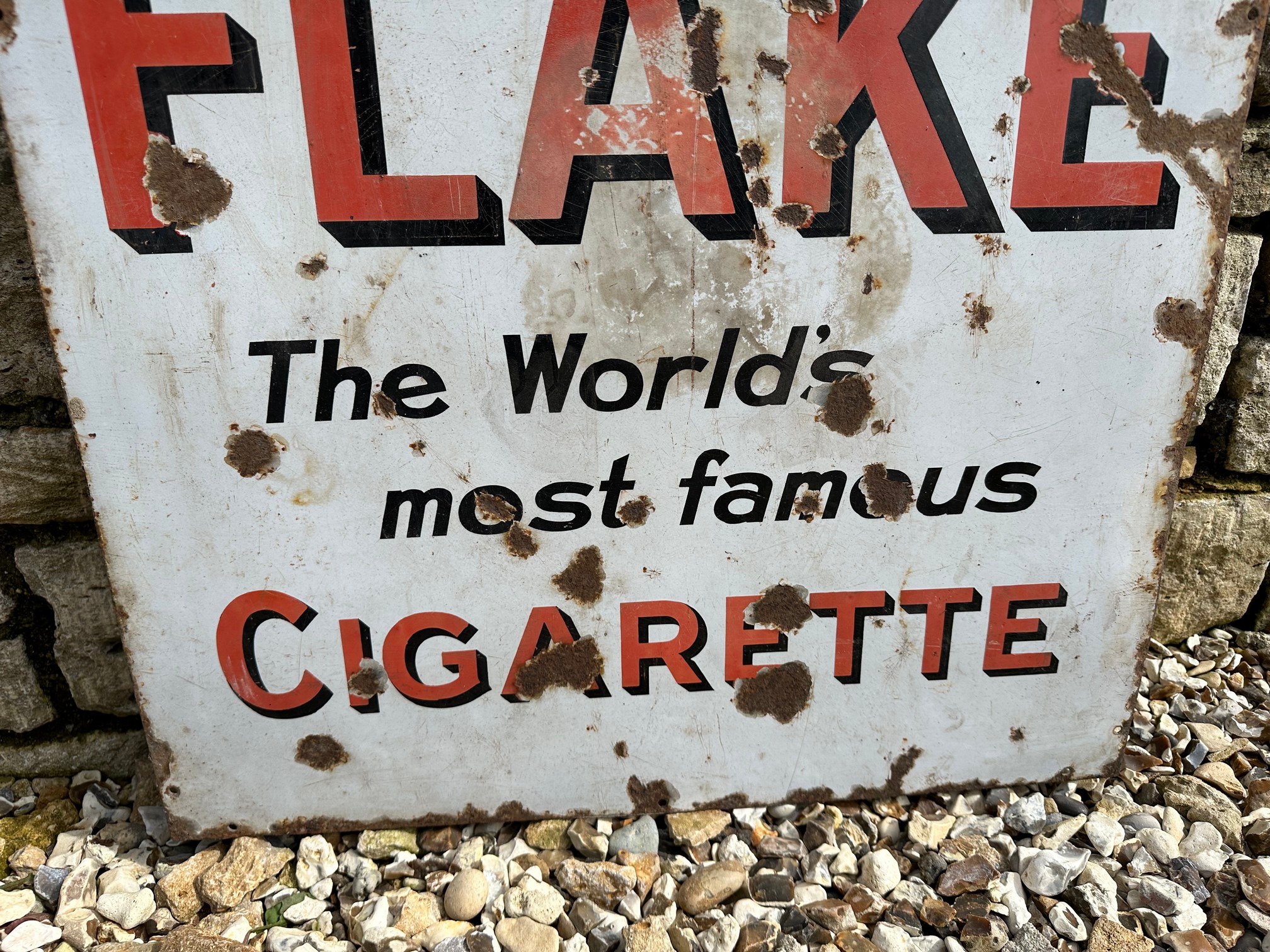 A Wills's "Gold Flake" The World's most famous Cigarette enamel advertising sign, 24 x 36". - Bild 5 aus 5