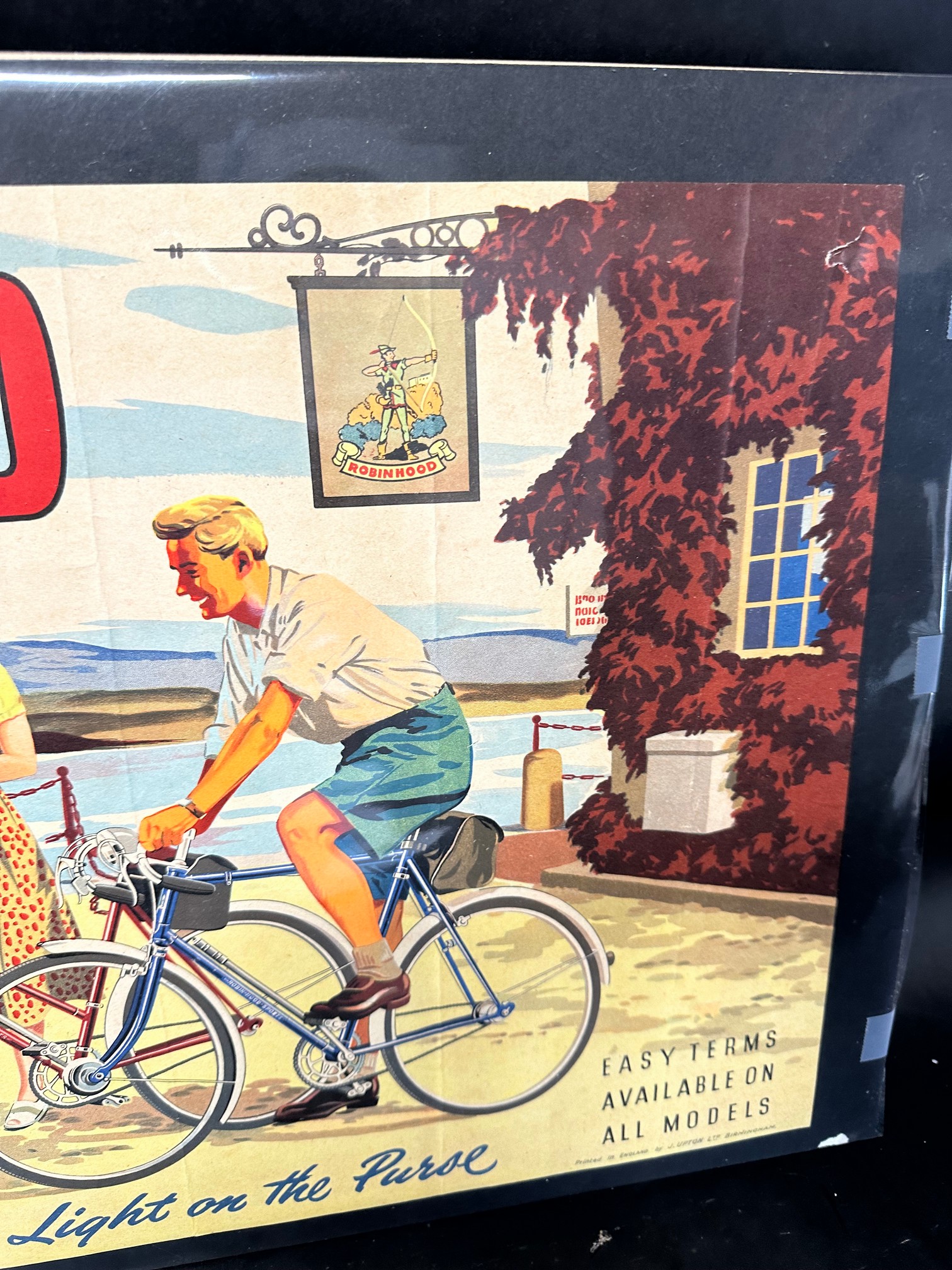 A poster advertising Robin Hood Cycles 'Easy on Road - Light on the Purse', a product of Raleigh - Image 5 of 7