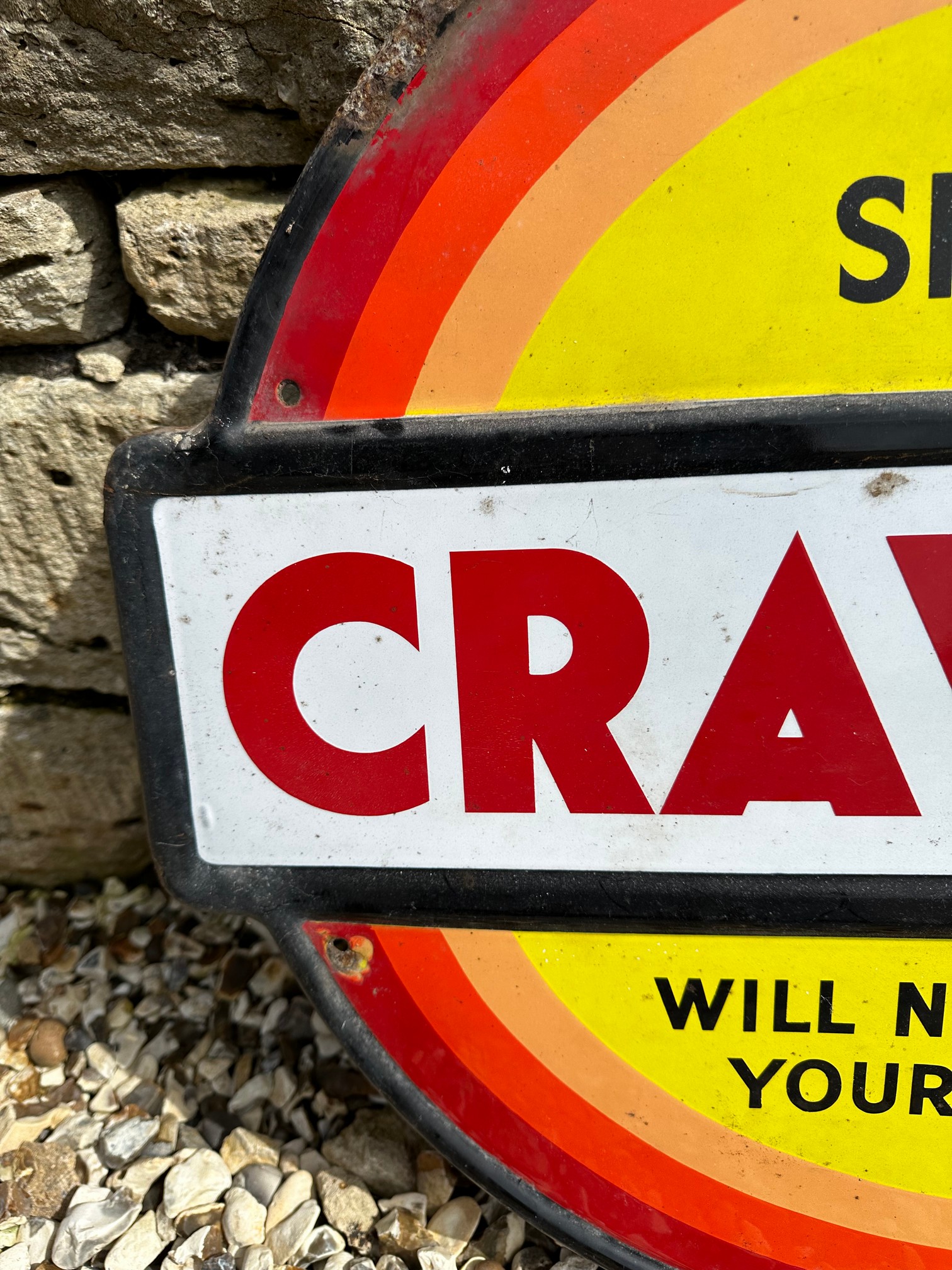 A Craven "A" metal advertising sign 'Will Not Affect Your Throat', 12 3/4 x 14 1/2". - Image 3 of 6