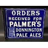 A Palmer's Donnington Pale Ales double sided enamel advertising sign with hanging flange, small