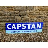 A Capstan Medium Cigarettes enamel advertising sign, 60 x 17".