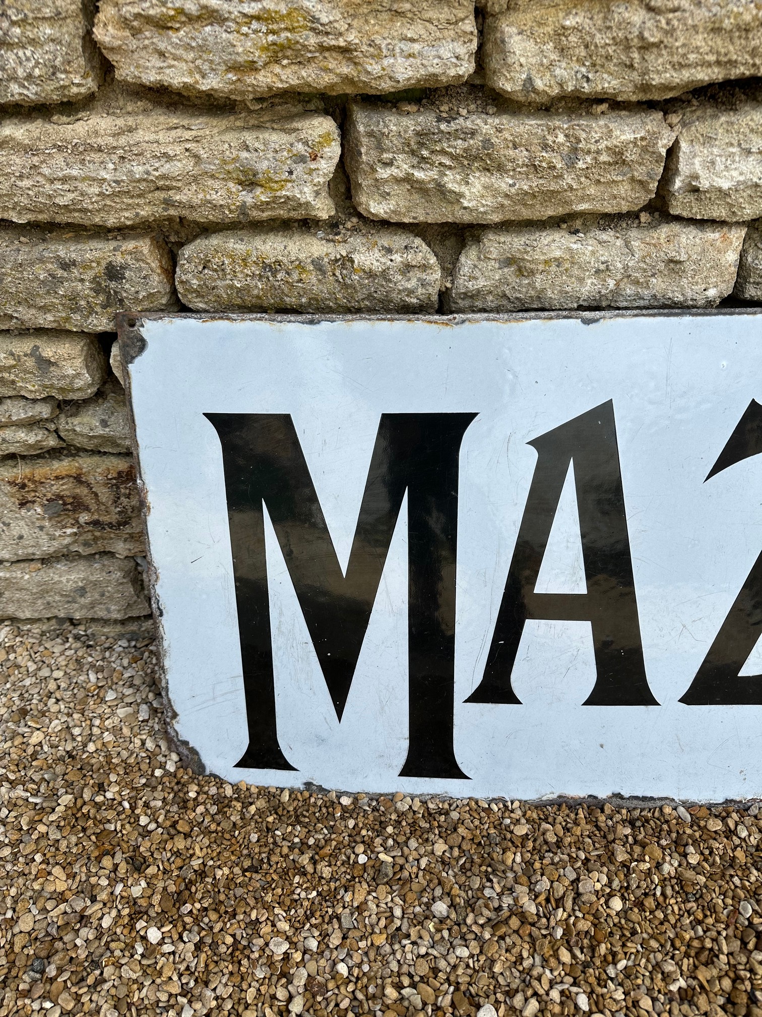 A Mazawattee Tea enamel advertising sign by Chromo W.Hampton, 96 x 18". - Image 3 of 6