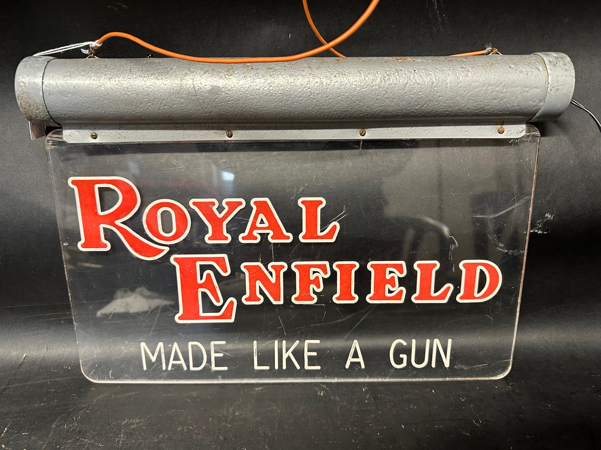 A Royal Enfield 'Made like a gun' light up sign, 15 1/2 x 11". - Bild 2 aus 5