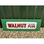 A Walnut Sliced Plug Cigarettes enamel advertising sign, 54 1/4 x 18".