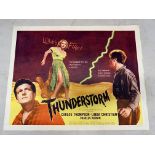 An original 1956 Allied Artists USA film poster for Thunderstorm, produced by Binnie Barnes starring