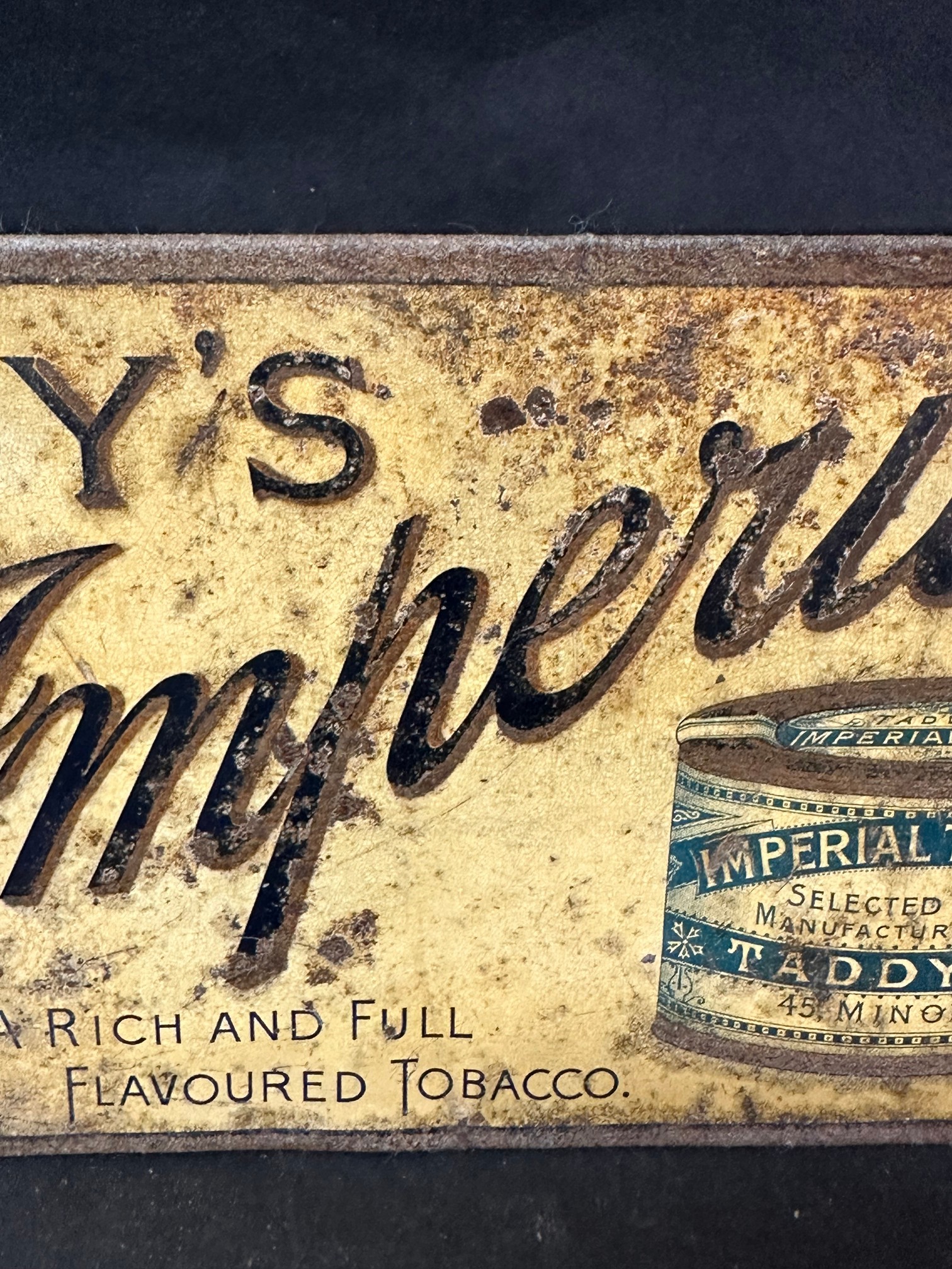 A Taddy's Imperial Tobacco tin advertising sign, 13 x 6". - Bild 4 aus 5