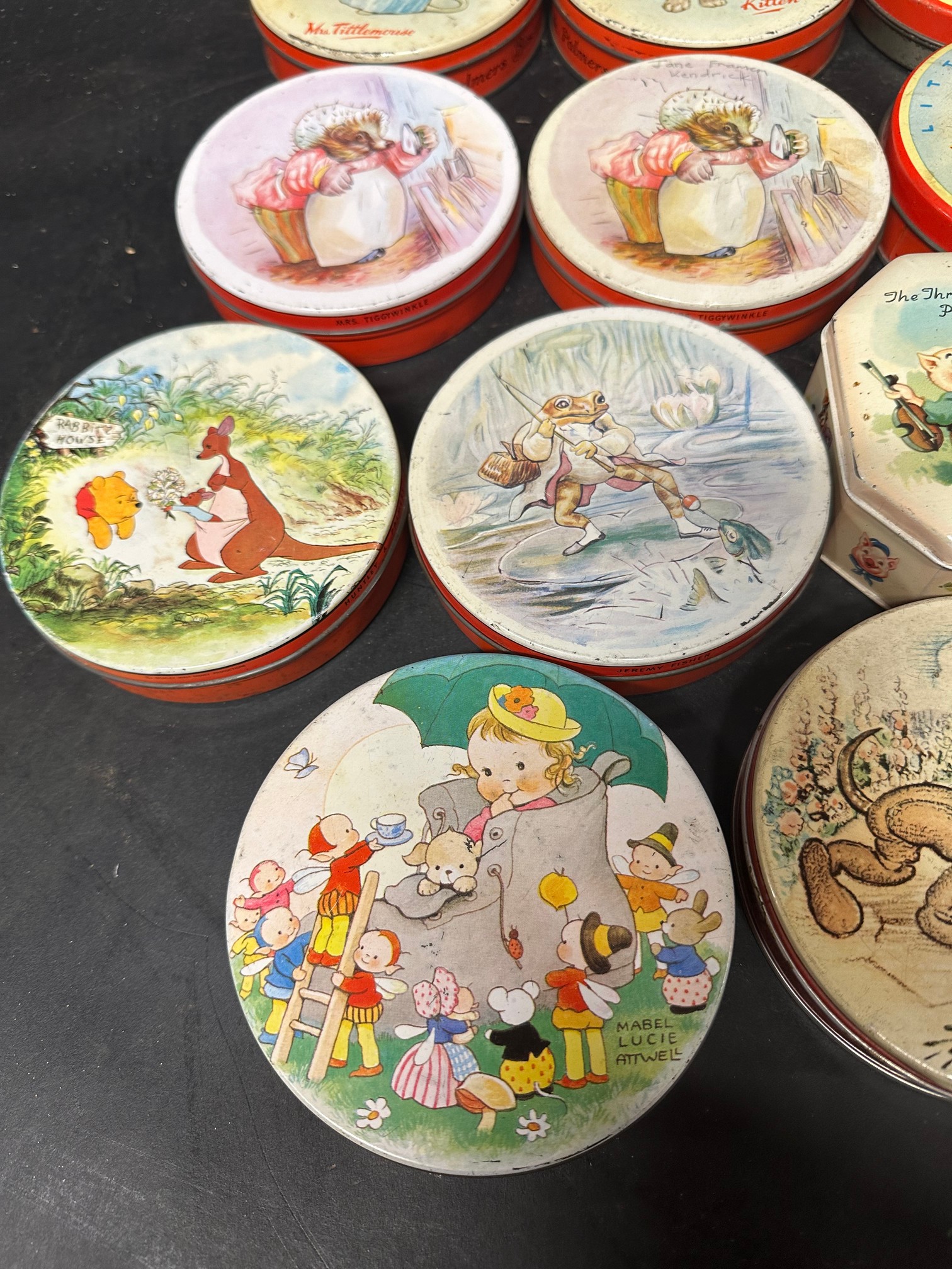 A selection of toffee and sweetie tins inc. Bluebird Toffee, Huntley & Palmers, Mabel Lucie Attwell, - Image 3 of 8