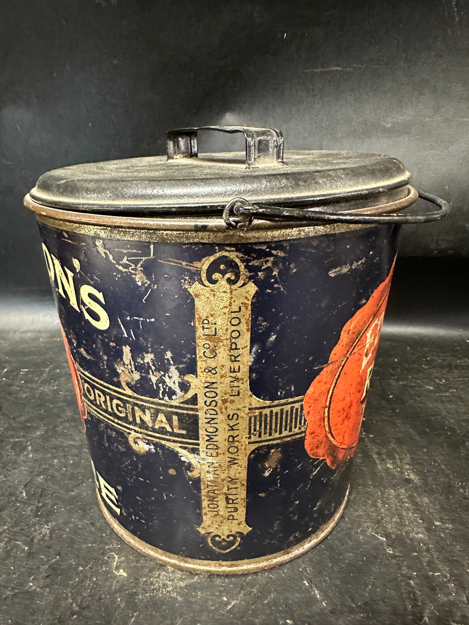 An Edmondson's Original Red Seal Toffee bucket tin. by Jonathan Edmondson & Co. Ltd Purity Works - Image 3 of 7