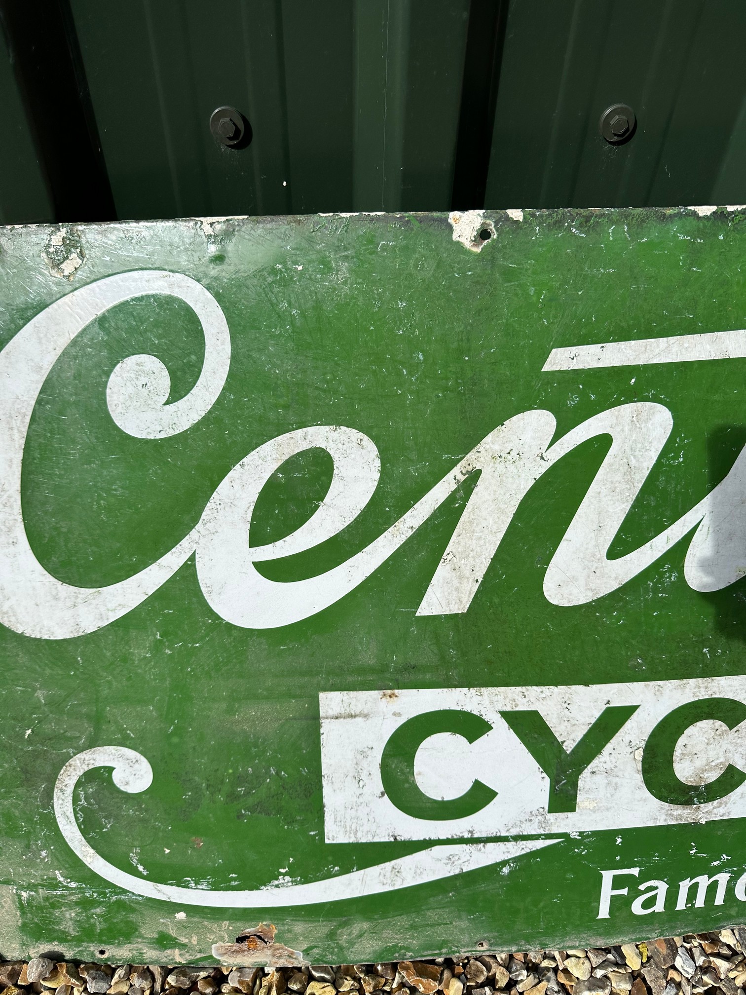 A Centaur Cycles enamel advertising sign, 50 1/4 x 23". - Image 4 of 7