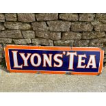 A Lyons' Tea enamel advertising sign, 58 3/4 x 17 3/4".