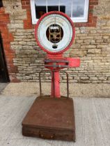 A set of Avery industrial platform weigh scales, by repute from Bitton Railway, will weigh up to