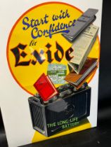 A paper advertisement for Exide 'The Long-Life Battery', 17 1/2 x 26 3/4".