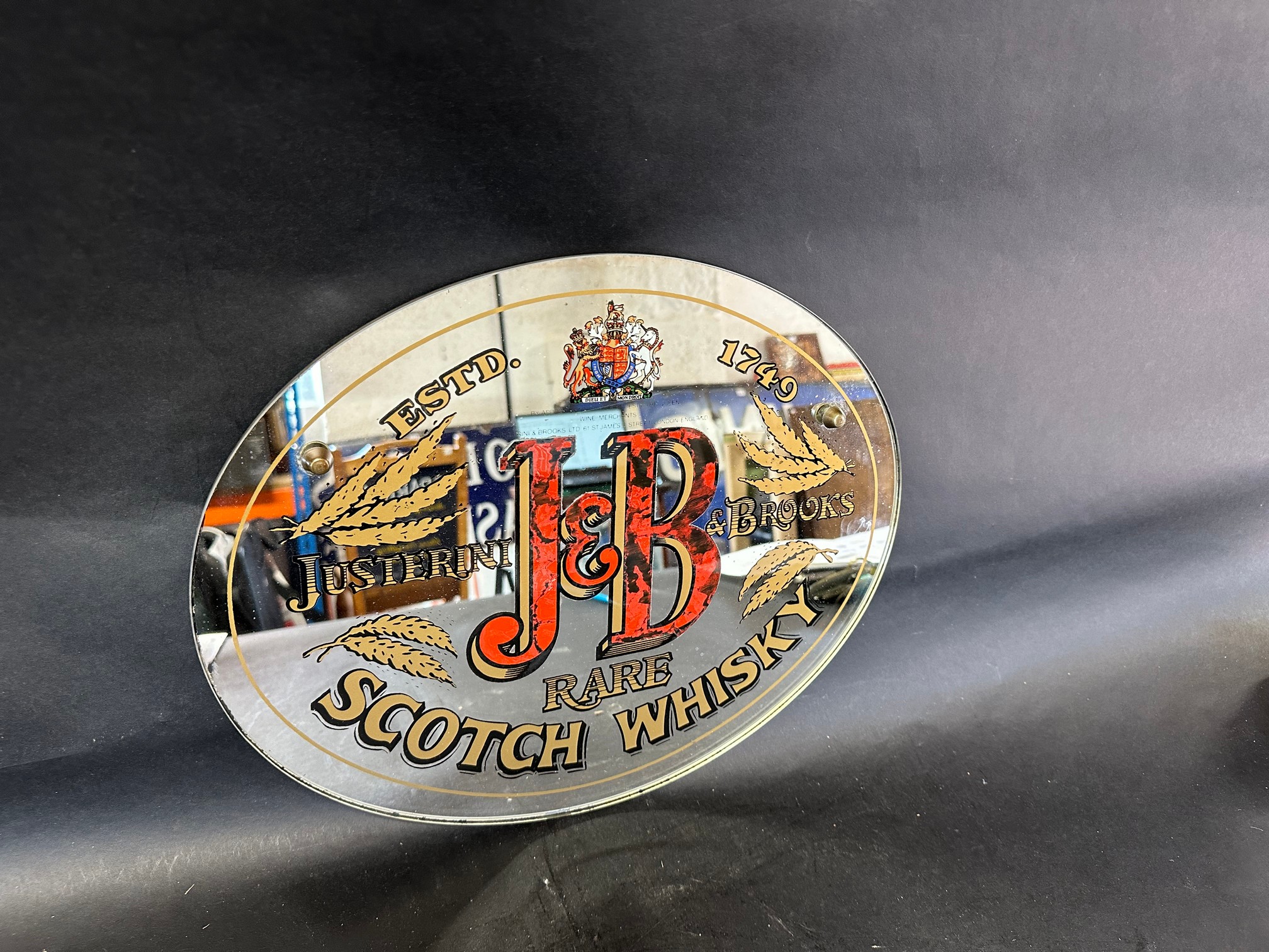 A J&B Scotch Whisky pub advertising mirror and four whisky advertising jugs. - Image 2 of 6