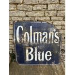 A Colman's Blue enamel advertising sign, 38 1/4 x 36 1/4".