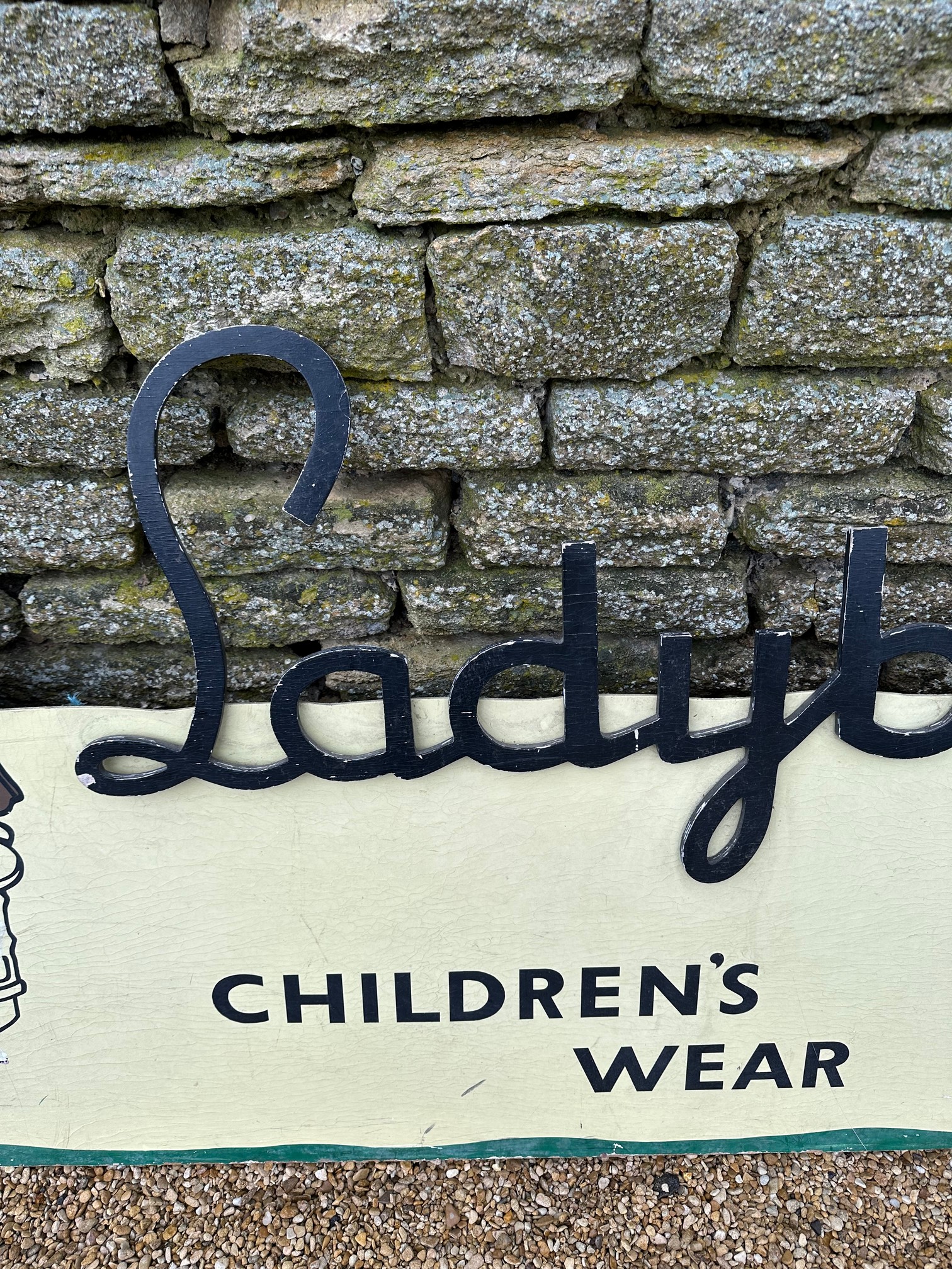 A 1950s Ladybird Childrenswear boarded hanging advertising sign, 72 x 36" - Bild 4 aus 5