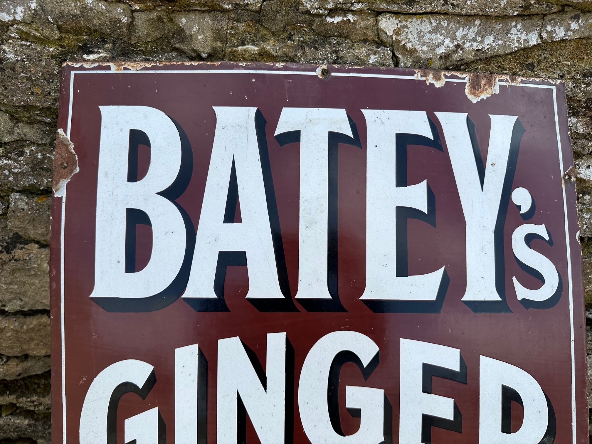 A Batey's Ginger Beer The "Home" Jar in one gallon jars 'entered at Stationers Hall' enamel - Image 3 of 5