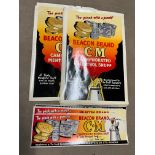 A collection of Camphorated Menthol Snuff posters, C.M (Beacon Brand), 20 large (20 x 30") and