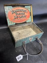 An early 20th Century Turnwright's Toffee De-Light suitcase tin 'Adds a new delight to life', 10 1/