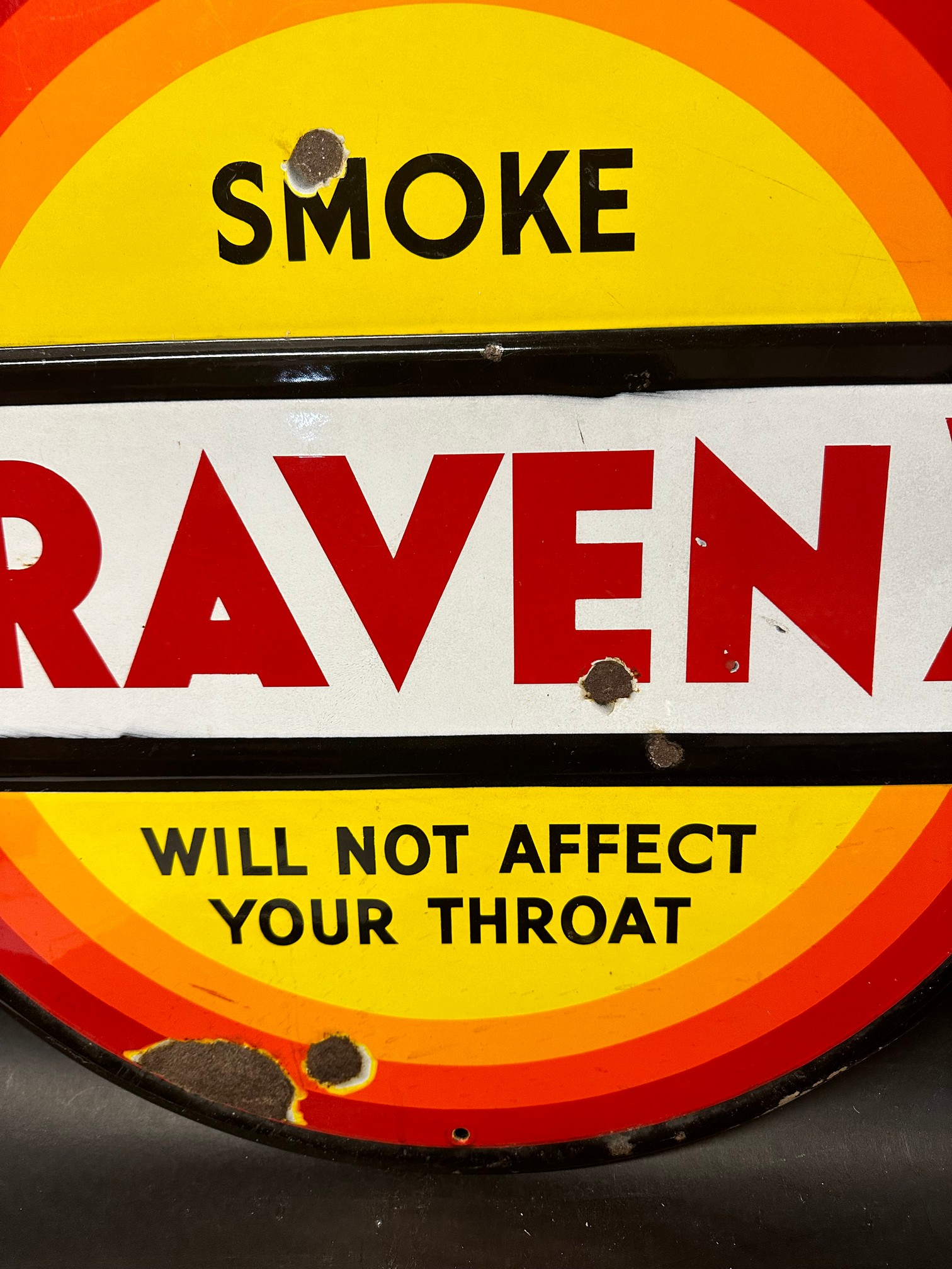 A Craven "A" circular enamel advertising sign, 24 x 22". - Image 5 of 6