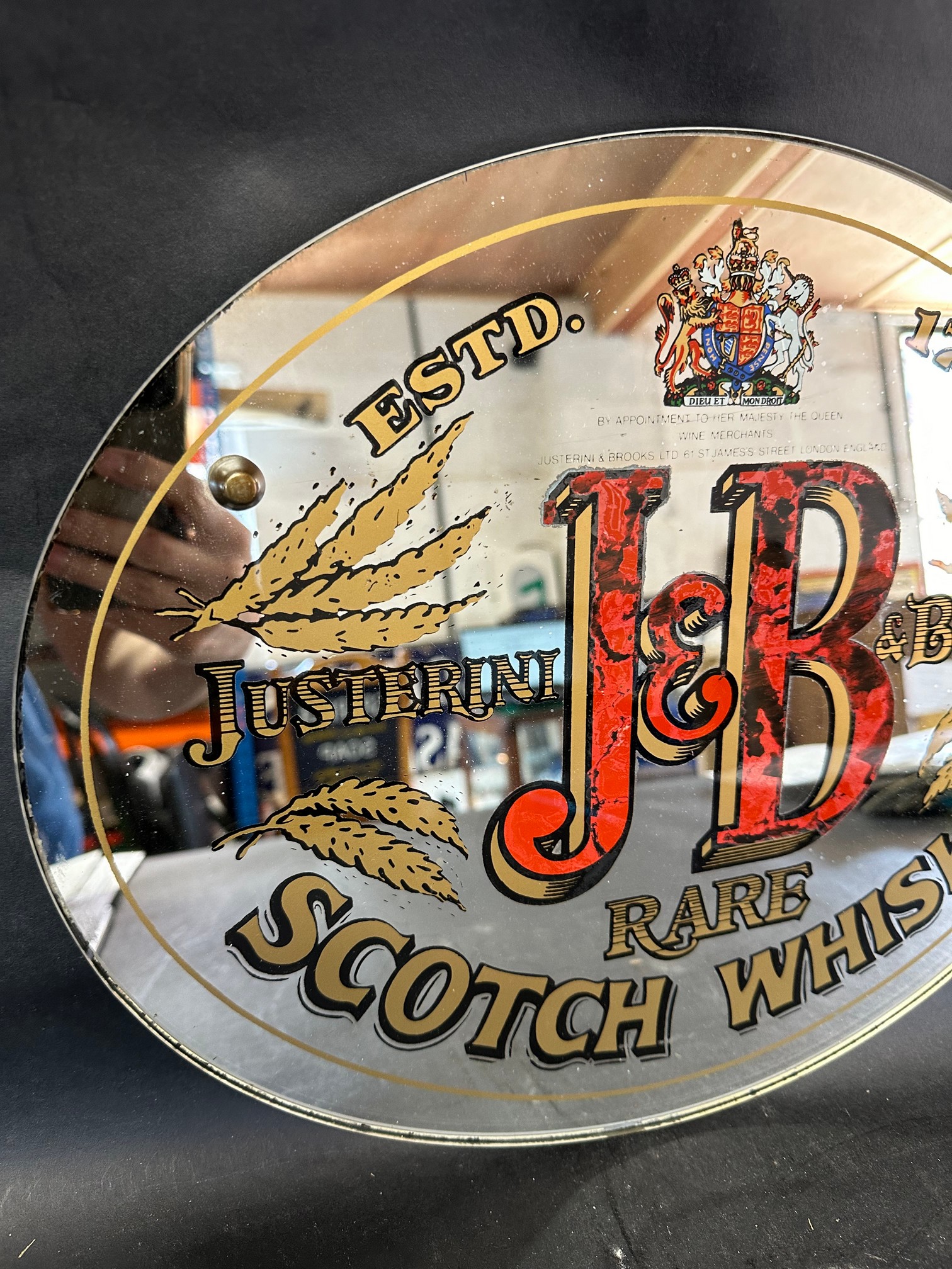 A J&B Scotch Whisky pub advertising mirror and four whisky advertising jugs. - Image 5 of 6