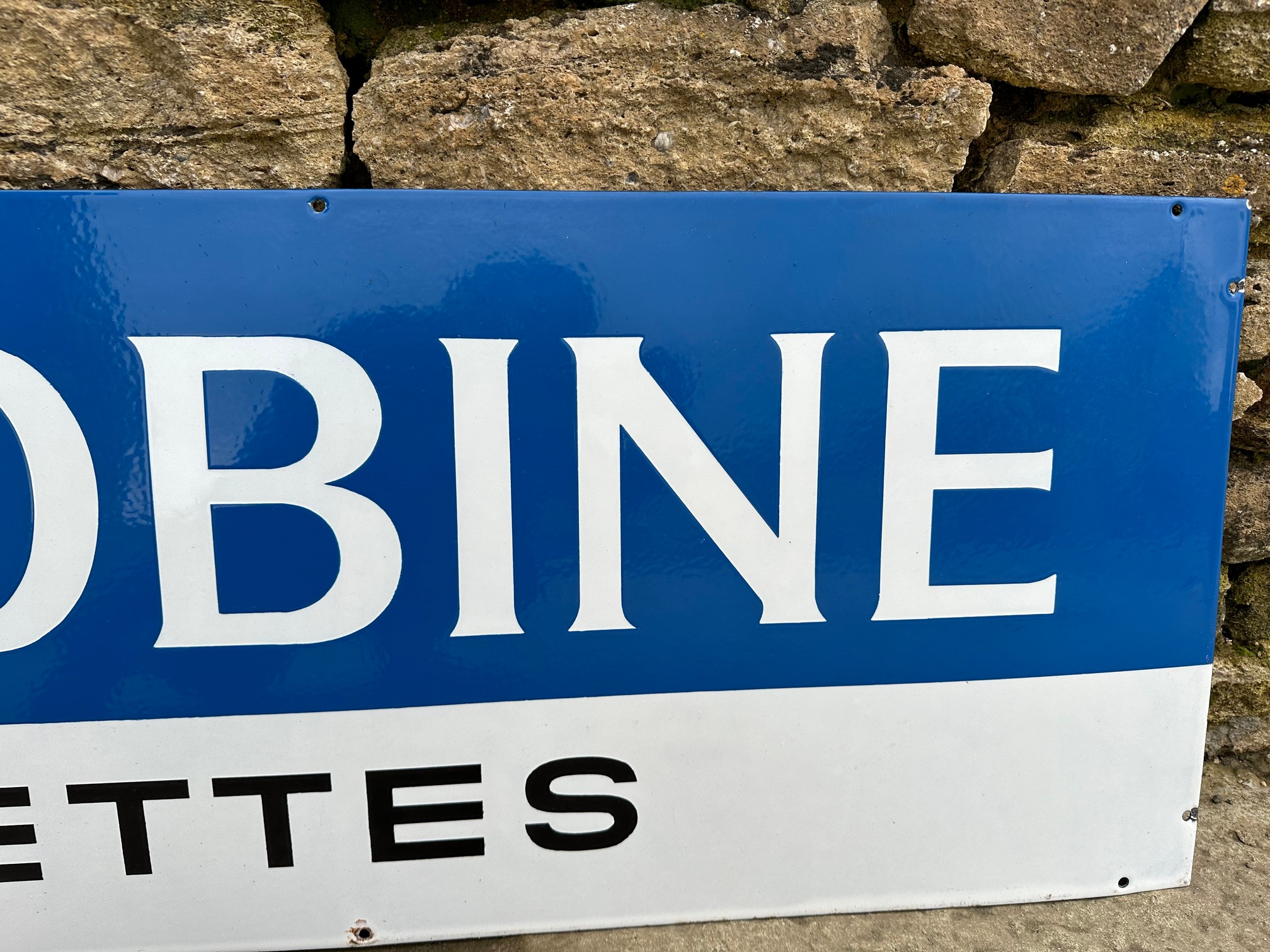 A Woodbine Cigarettes enamel advertising sign, 60 x 17 1/4". - Image 5 of 5