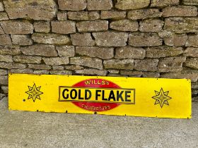 A Wills's Gold Flake enamel advertising sign, 72 x 15".
