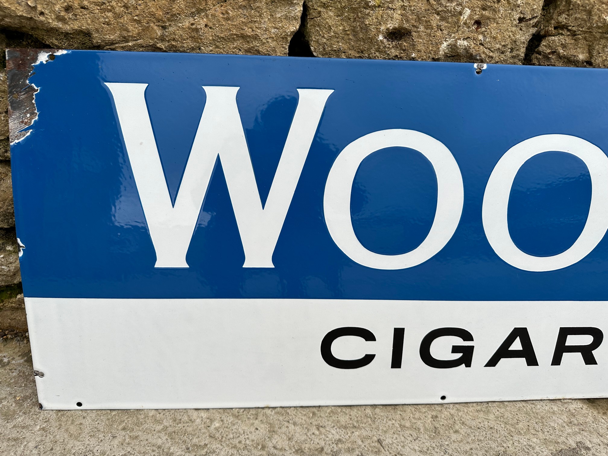 A Woodbine Cigarettes enamel advertising sign, 60 x 17 1/4". - Image 3 of 5