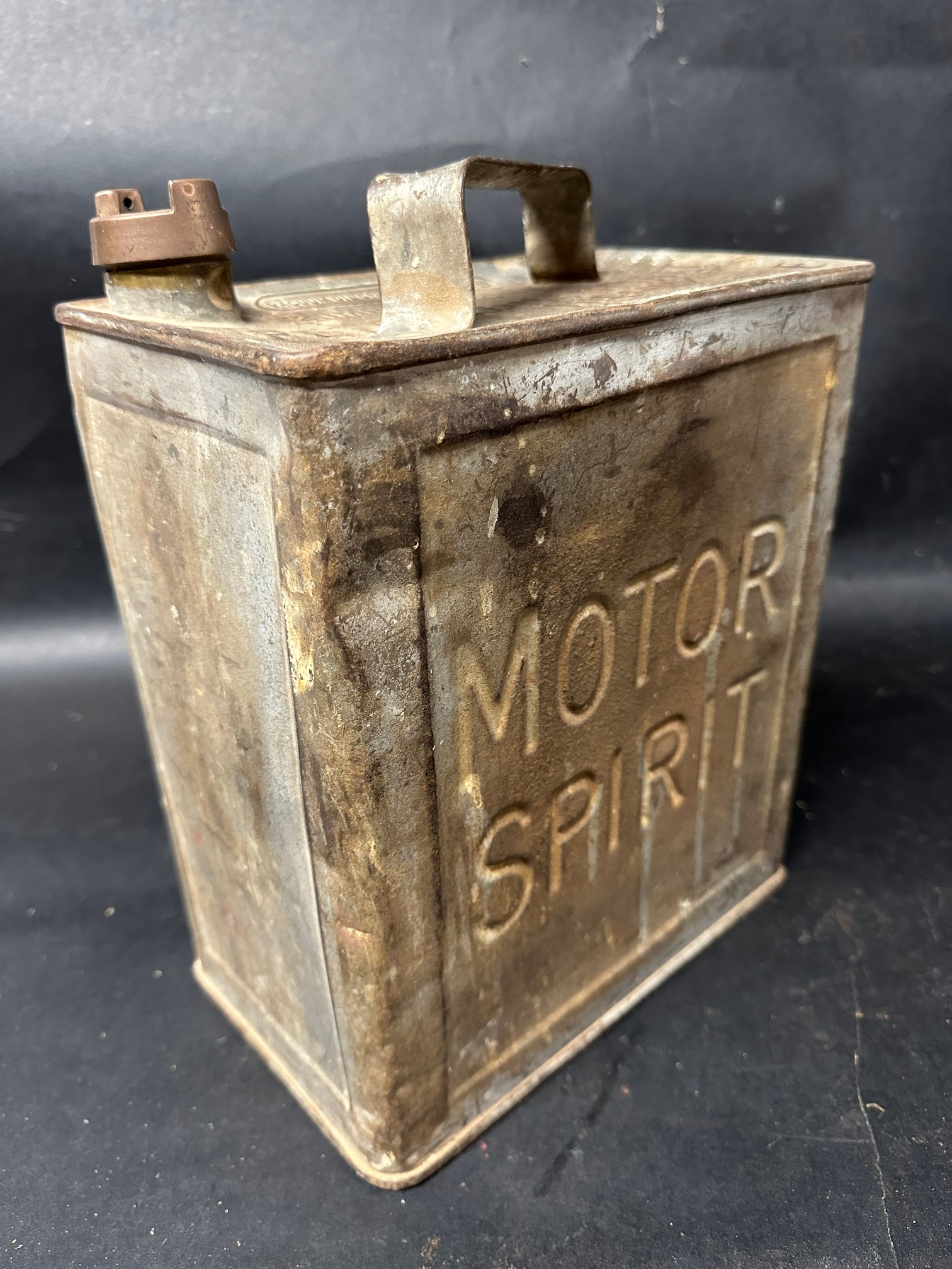 A Vaccum Oil Co. South Africa 'Motor Spirit' two gallon petrol can, Valor 12 31 to base, with - Image 2 of 5