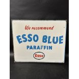 An Esso Blue Paraffin double sided enamel sign with hanging flange. Marked as Property of E.P.Co