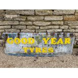 A Goodyear Tyres enamel advertising sign, 59 1/2 x 21".