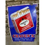 A Craven "A" Cigarettes pictorial enamel advertising sign 'Made specially to prevent sore
