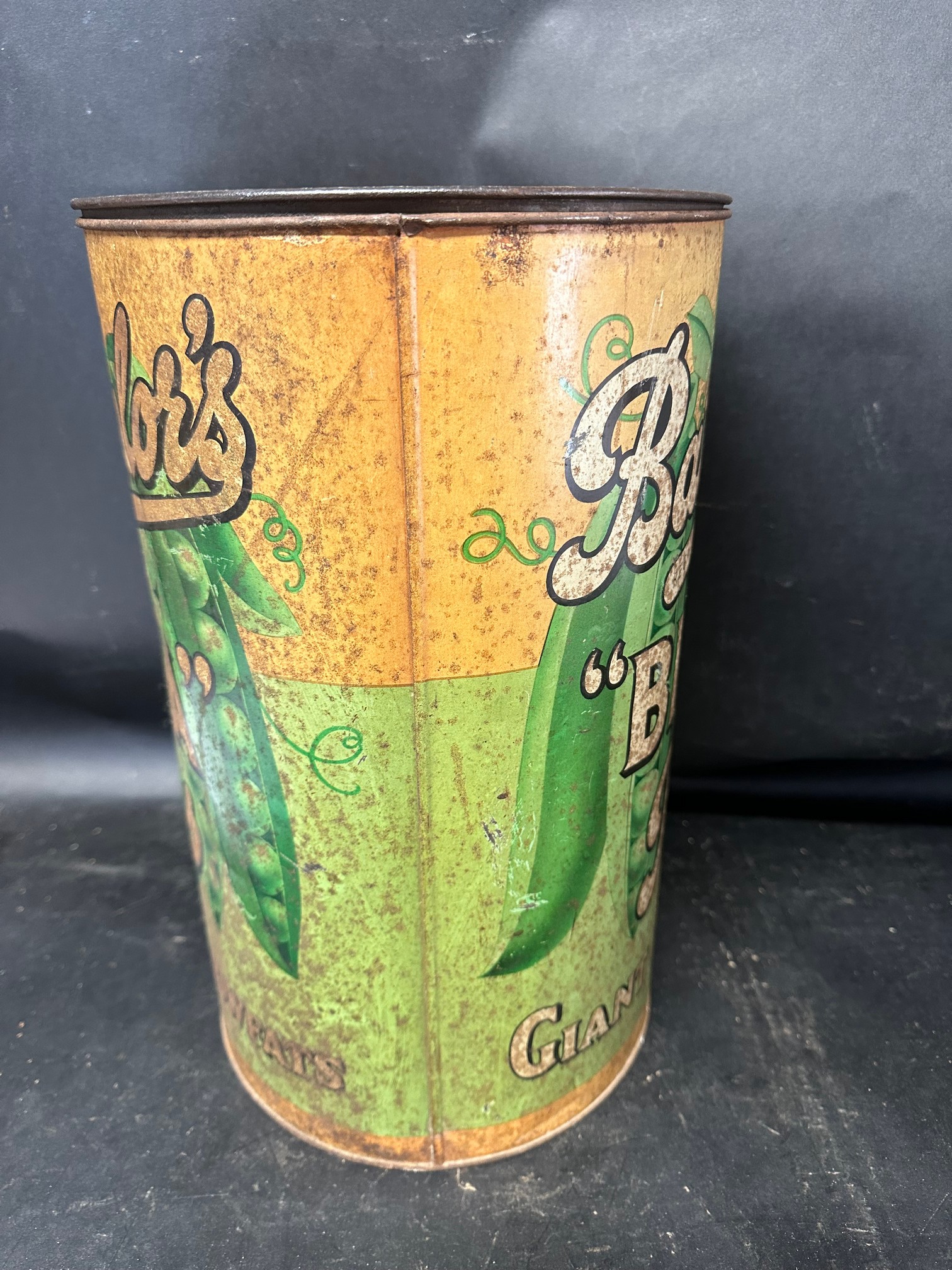 A large Batchelor's "Biggs" Peas Giant Marrowfats advertising display can, 14 1/4" tall. - Image 2 of 5