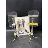 Two 1920s/30s shoe stands and a Dolcis Shoes showcard.